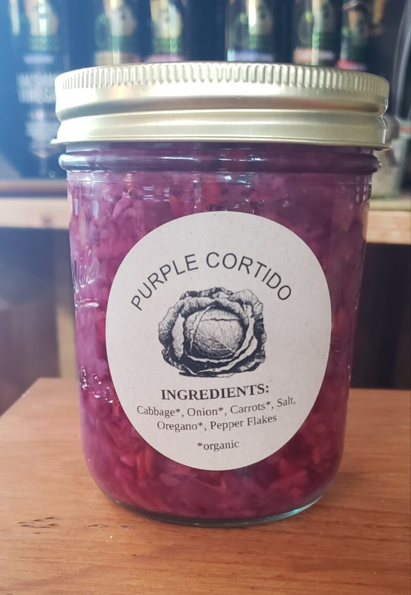 Sauerkraut Cortido Glass Pint Jar